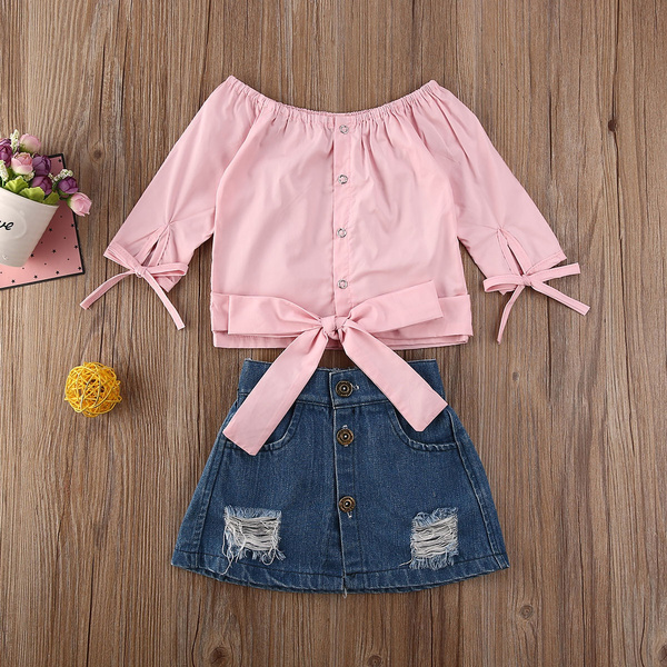 Jeans skirt outlet for baby girl