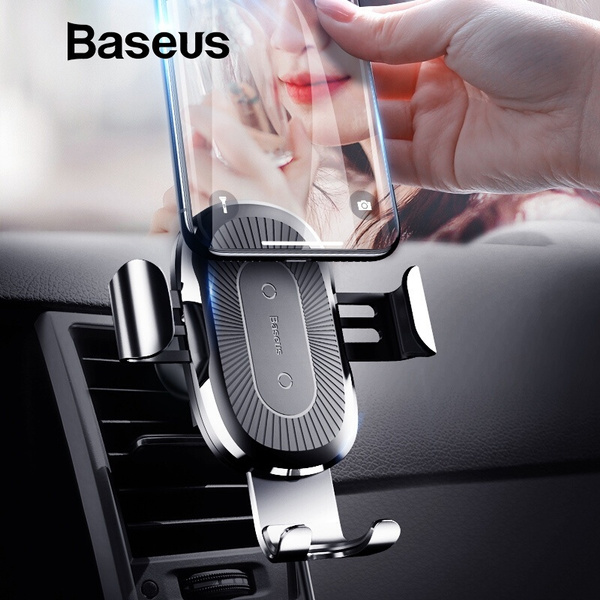 Baseus Qi Car Wireless Charger For iPhone 11 8 X XS Max XR Samsung S10 ...