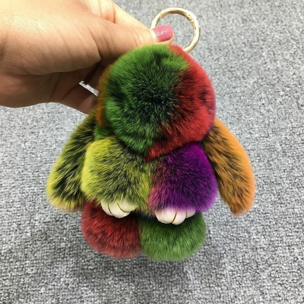 Faux fur clearance bunny keychain