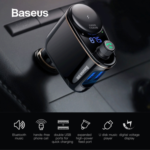 Car Cigarette Lighted Powered Bluetooth 5.0 Wireless FM