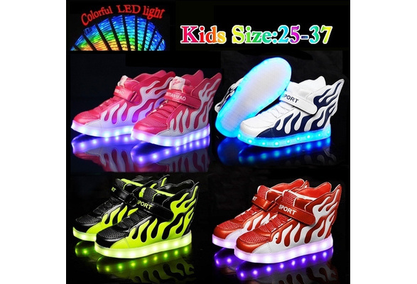Brillant Confortable Enfants Running Lumière Up Lumineux Chaussures de Sport ELECTRI Bébé Garçons Filles Mode Sneakers LED Chaussures Baskets