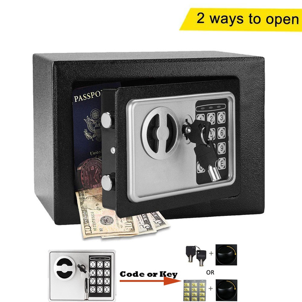 Electronic Digital Code Key Storage Office Home Wall Floor Mounted Safe Lock Box 