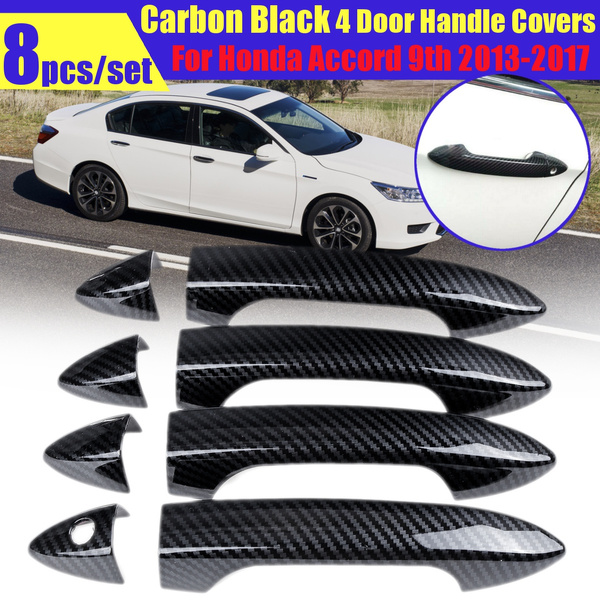 black car door handle covers