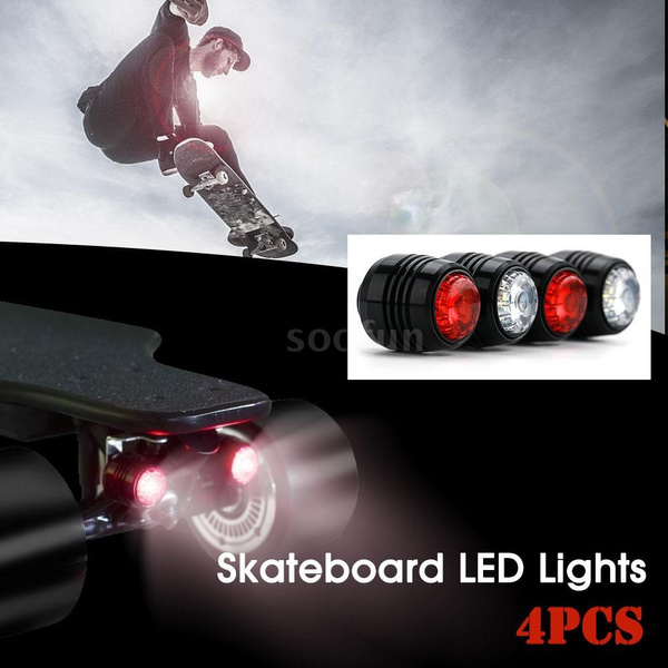 Koowheel 4Pcs Skateboard LED Lights Night Safety Warning Lights for Longboard 