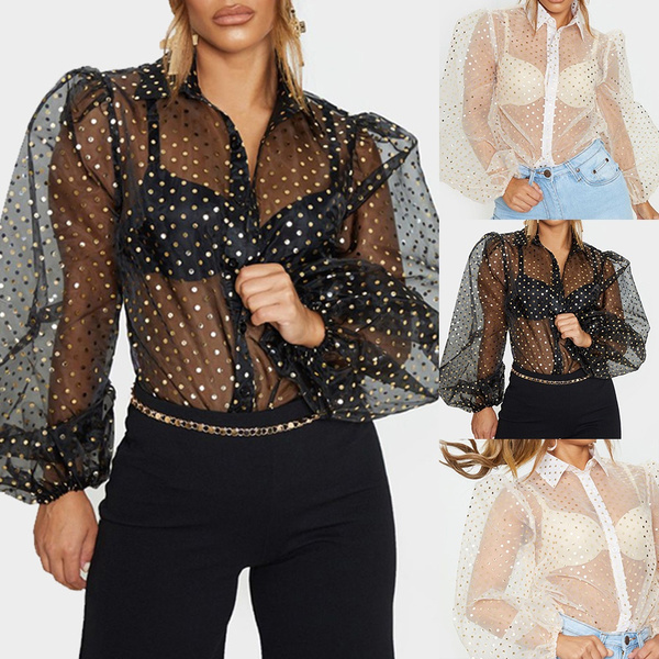 see thru womens blouses