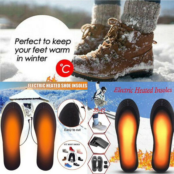 Heated Shoe Insoles Remote Control Electric Foot Warmer Heater Feet Size 41-46 