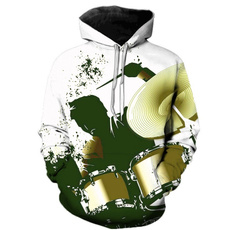 3D hoodies, Fashion, drum, Winter