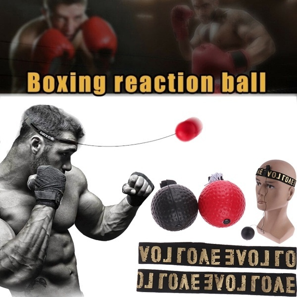 Fight Ball Reflex Boxing Rract Training Boxer Speed Punch Head Cap