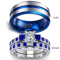 Sterling, Blues, tungstenring, wedding ring