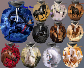 horsehoodie, 3D hoodies, horse, Hoodies