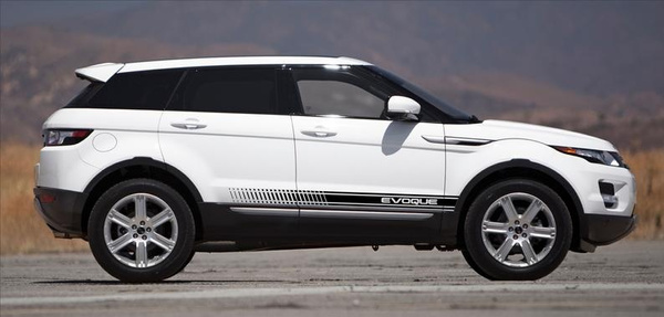 Range Rover Evoque Aufkleber Schwarz - 2er Set Dekor Aufkleber 20cm