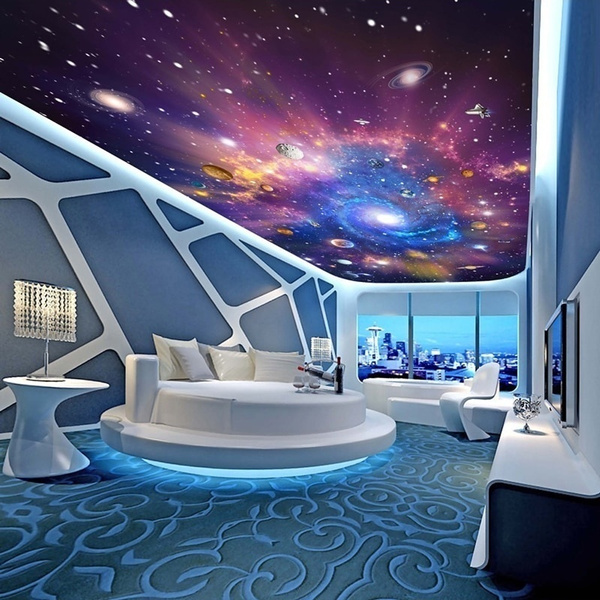 Custom 3D Photo Wallpaper Star Universe Galaxy Room Suspended Ceiling Wall  Painting Living Room Bedroom Wallpaper Home Decor | Wish