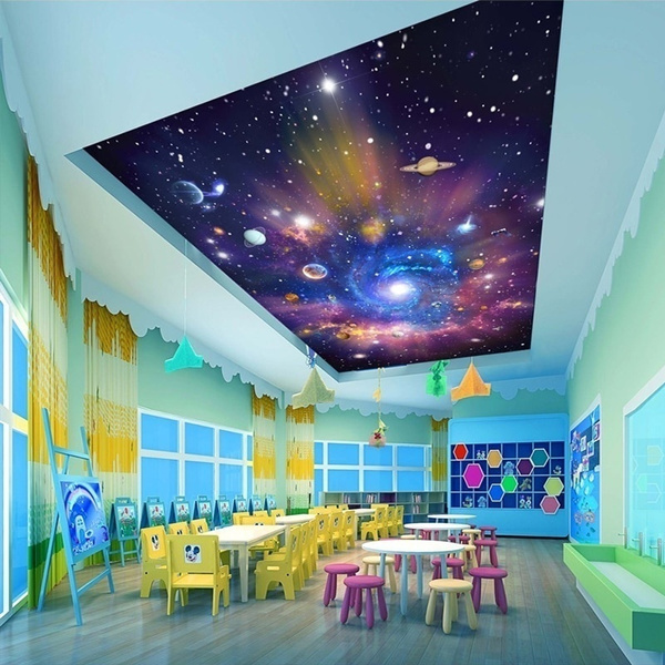 Galaxy Wallpaper For Bedroom Ceiling Shelly Lighting