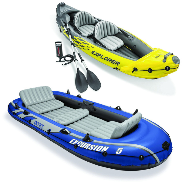 Intex Recreation Inflatable Challenger Boat Set - 2 seater