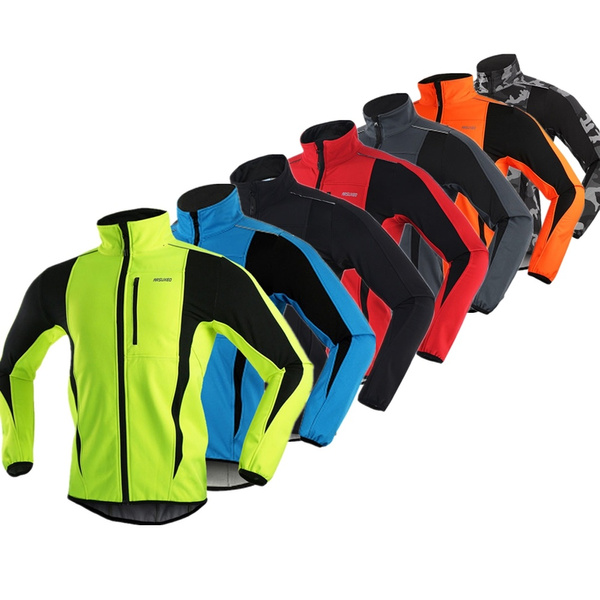 Men Winter Cycling Jacket Bike Jersey MTB Windproof Waterproof Soft shell Coat 