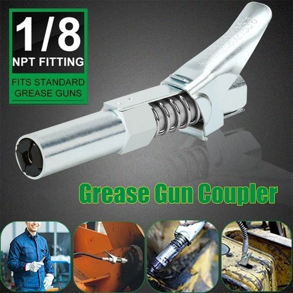New 1/8 NPT grease gun coupler zerk 10000psi grease coupler fitting tip