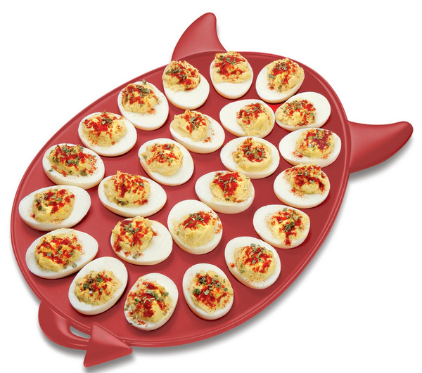 Deviled Egg Serving Tray With Devil Horns And Tail Holds 24 Eggs Wish