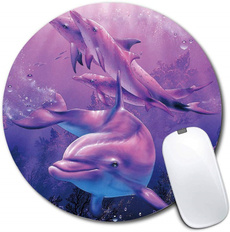 roundmousepad, mouse mat, dolphinmousematpad, Mouse