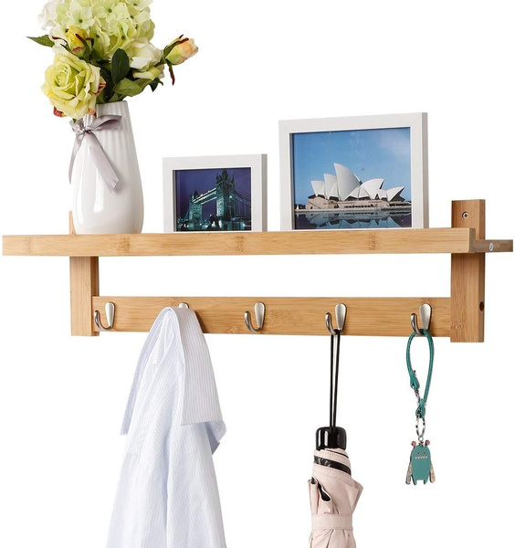 Bamboo discount hook rack