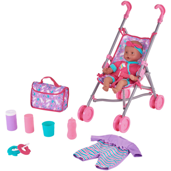 Kid connection baby doll stroller clearance set