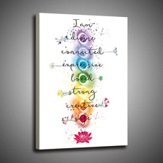 yogastudiowallart, colorfulchakrameditationprint, chakraprint, Colorful