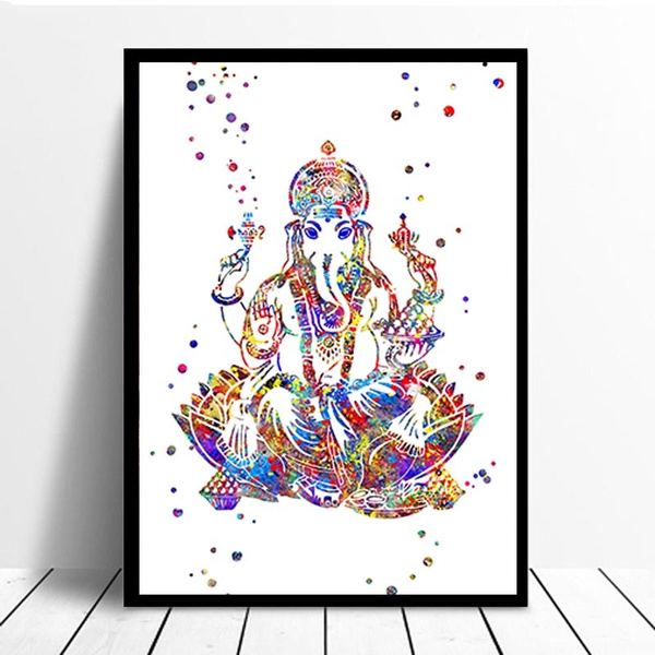 Modern Art - Omkara Ganpati - Ganesha Painting Collection by Raghuraman |  Buy Posters, Frames, Canvas & Digital Art Prints | Small, Compact, Medium  and Large Variants