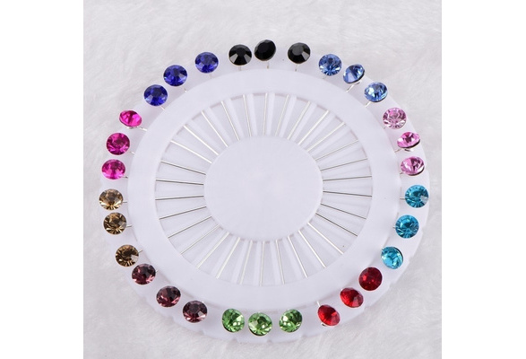 Hijab Pins Crystal Arabic Muslim Hijab Brooches Pin Women Safety