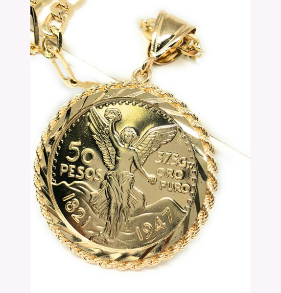 Gold Pl Coin Centenario Mexicano Moneda 
