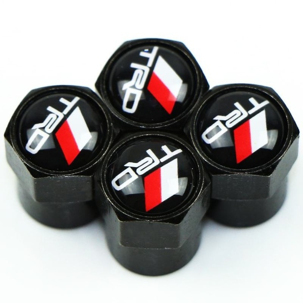4 x Metal TRD Logo Car Wheel Tire Valves Stem Caps Dustproof Covers for