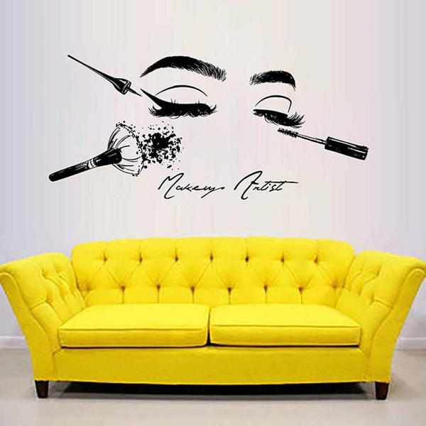Z3152 Wall Vinyl Sticker Bedroom Decal Wall Decal Girl Face Lips Eyes Fashion Z3152 Wall Vinyl Sticker Bedroom Decal Wall Decal Girl Face Lips Eyes Fashion