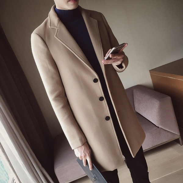 Men's wool hot sale down coat