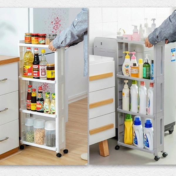 Kitchen Shelf Side Cargo 2/3/4 Layer Refrigerator Storage Rack