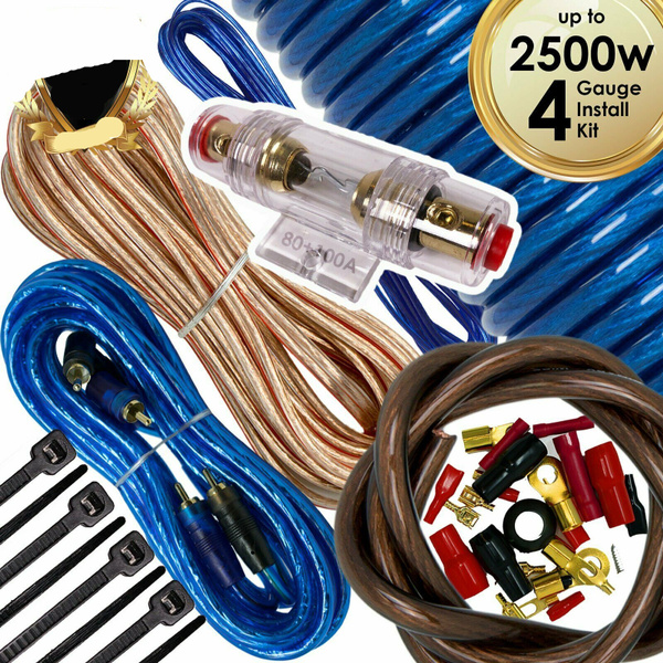 Nvx 100% Rame 4 Gauge Amplifier Install Kit Da Auto Con Canali