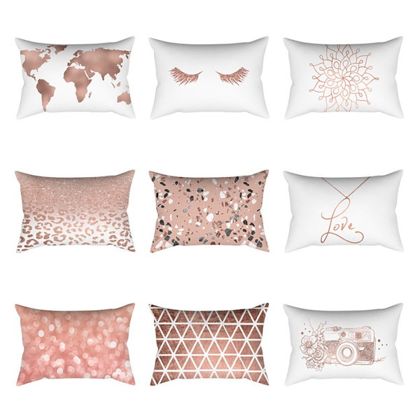 rose gold bed pillows