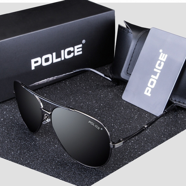 Black police cheap sunglasses