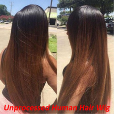 wig, bleachedknotswig, lacefronthumanhairwig, brownhairwig