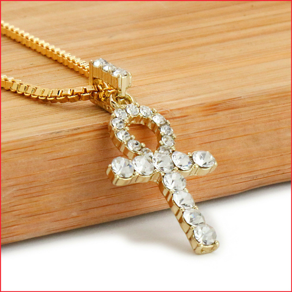 mens ankh necklace gold
