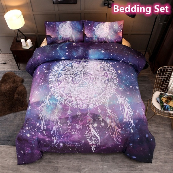 Bettwsche Bohemian Duvet Cover Set, Purple Bed In A Bag Queen Size