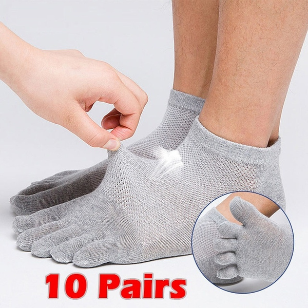 10 Pairs Finger Toe Socks for Men Five 5 Finger Toe Socks Fast Shipping ...