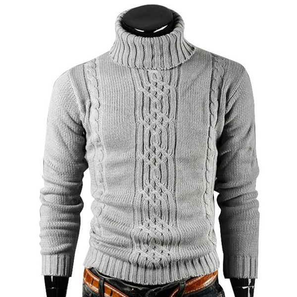 Winter Turtleneck Sweater Men Vintage Pull Homme Casual Pullovers