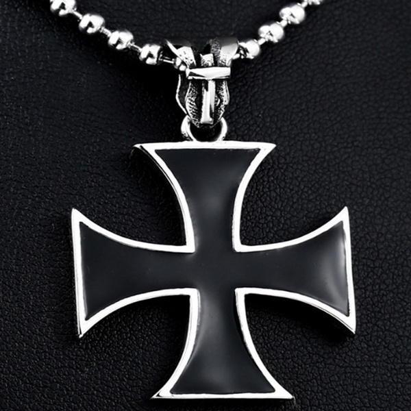 men's iron cross necklace