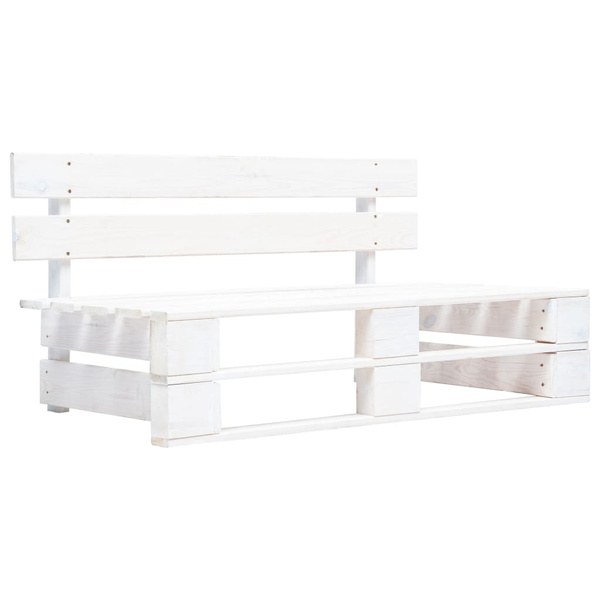 Banc Palette De Jardin Bois Fsc Blanc Wish