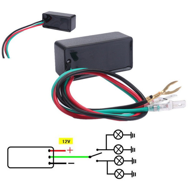 2 Pin 12V LED Turn Light Flasher Motorcycles Blinker Relay Signal Controller 