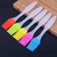  2/4 PCS Silicone Brush Lint-free Safe and Healthy BBQ Oil Cake Grease Brush Temperature Proof Kitchen Baking Tool (Random Color)