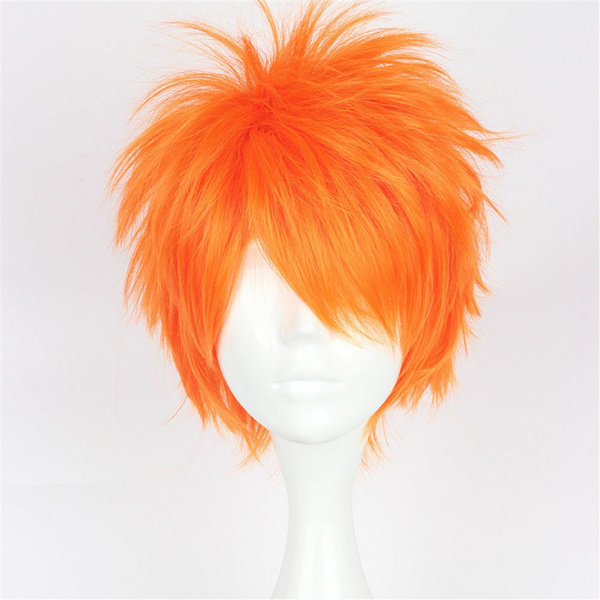 Short orange clearance cosplay wig