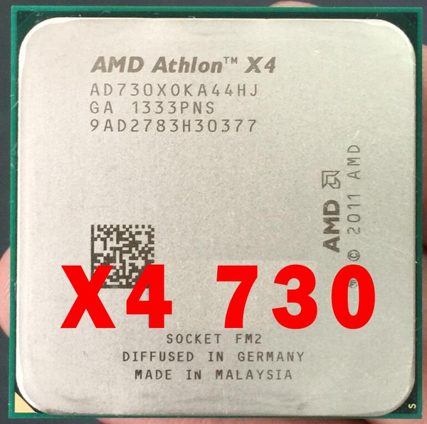 AMD Athlon X4 730 2.8 GHz Quad-Core CPU Processor AD730XOKA44HJ Socket FM2 AMD Athlon X4 730 2.8 GHz Quad-Core CPU Processor AD730XOKA44HJ Socket FM2