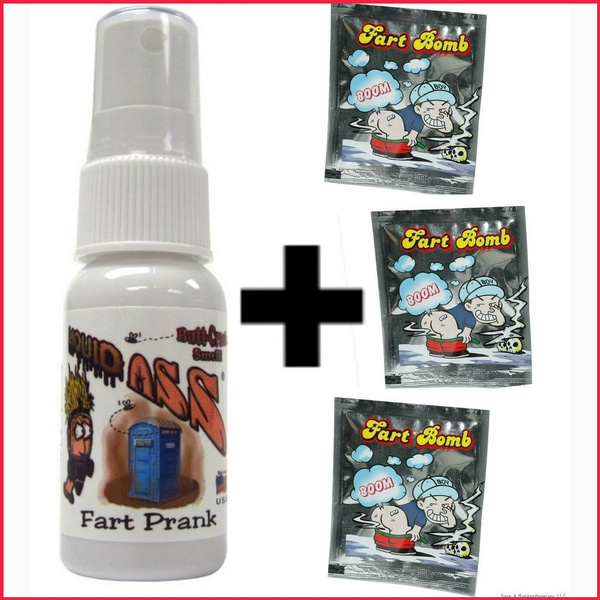 Liquid Ass Spray Bottle + (3) Stink Smell Fart Bombs ~ (COMBO!)