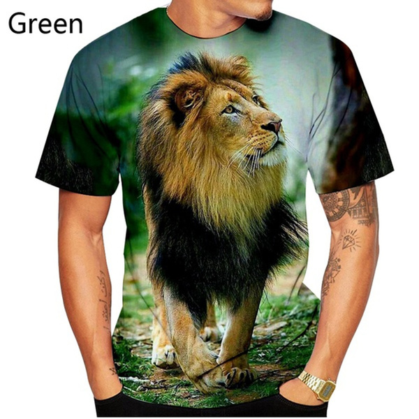 Lion print hot sale shirt