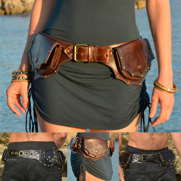 New Fashion Medieval Vintage Multi-pocket Leather Belt Inspired