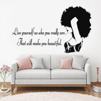 Wish Avis Des Clients Tribal Femme Africaine Decalque Beaute Citation Belle Afro Fille Home Decor Wall Art Autocollant Interieur Papier Peint Mural Amovible